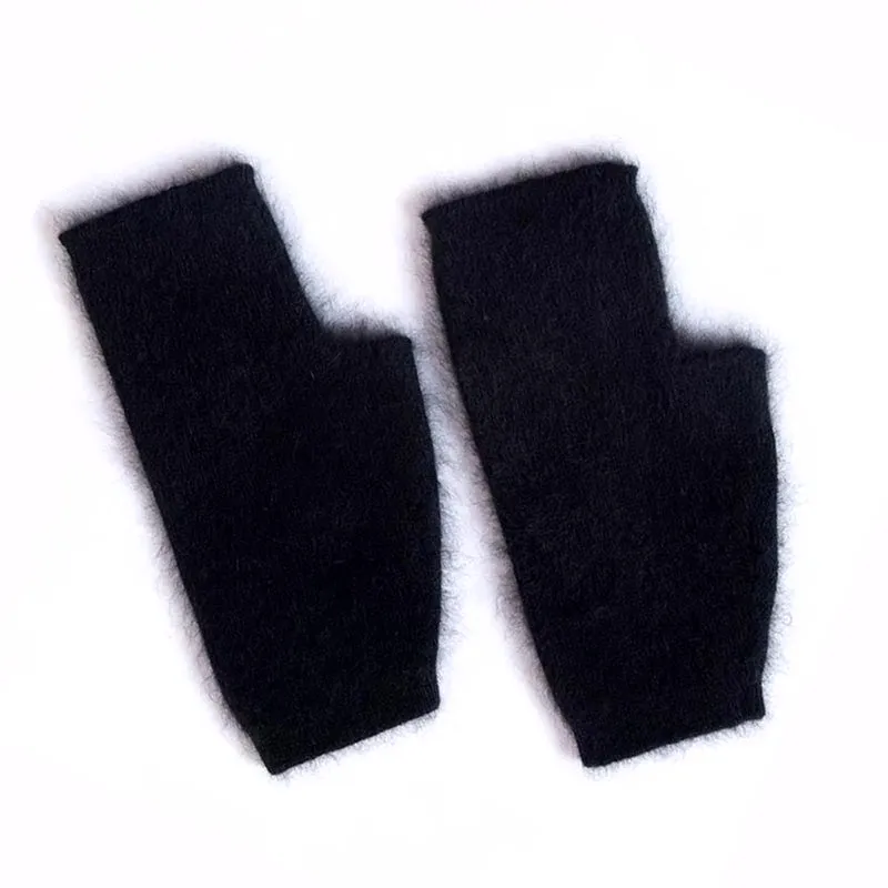 Cashmere Feel Acrylic Fingerless Wrist Gloves