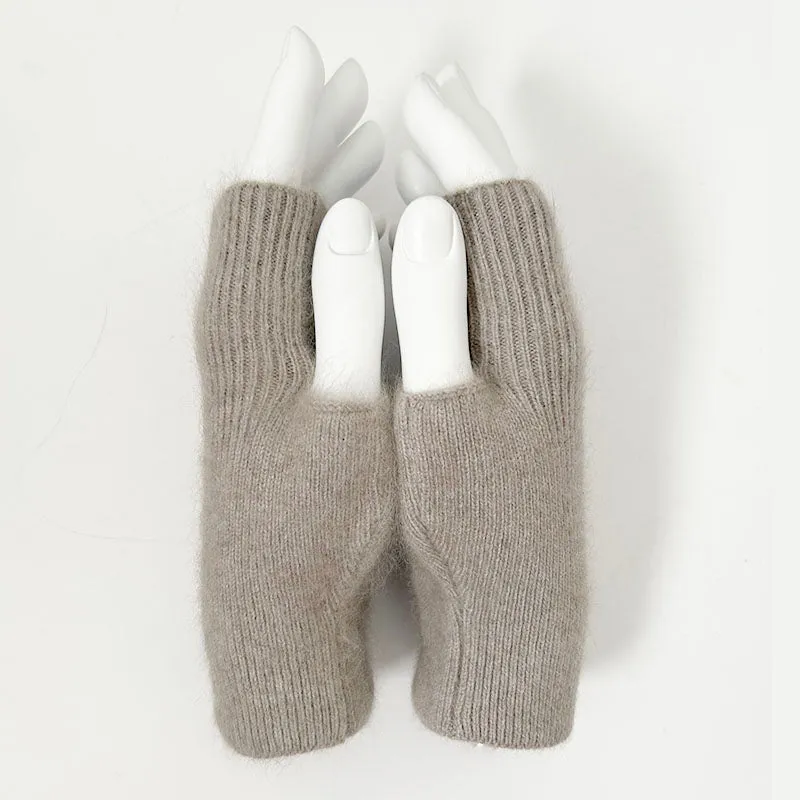 Cashmere Feel Acrylic Fingerless Wrist Gloves