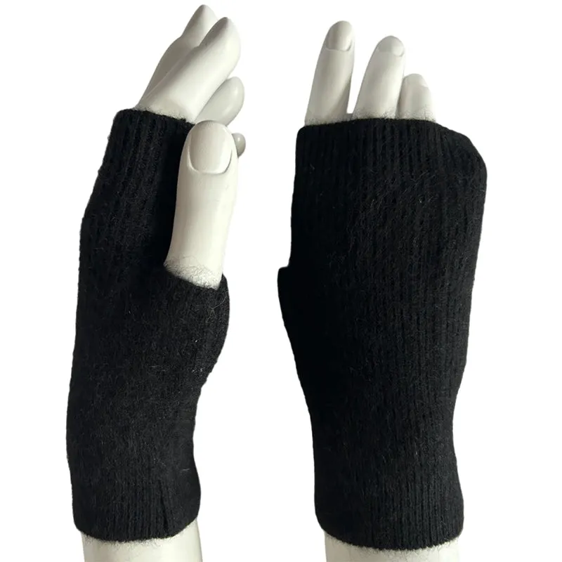 Cashmere Feel Acrylic Fingerless Wrist Gloves