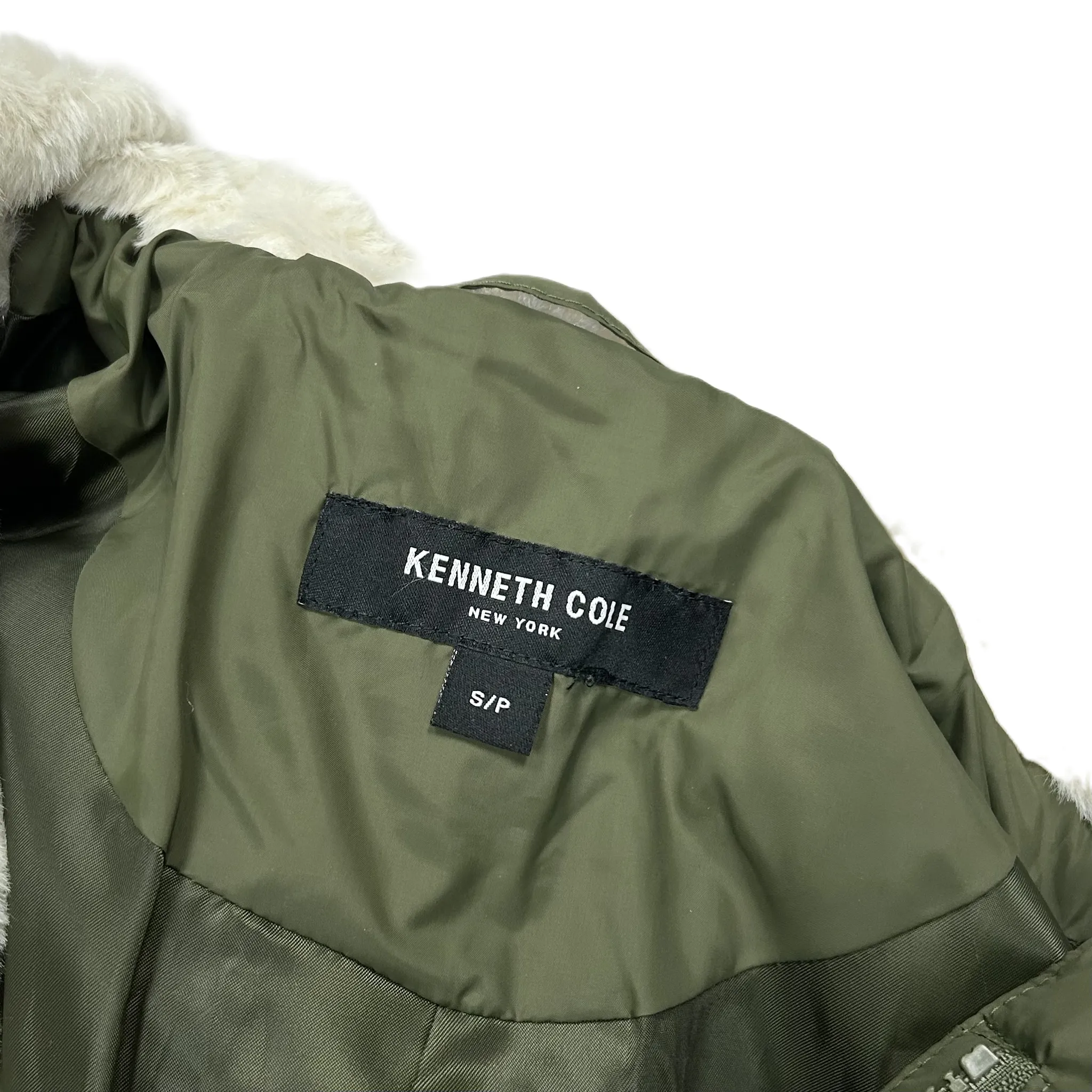 Coat Parka By Kenneth Cole In Green, Size: S