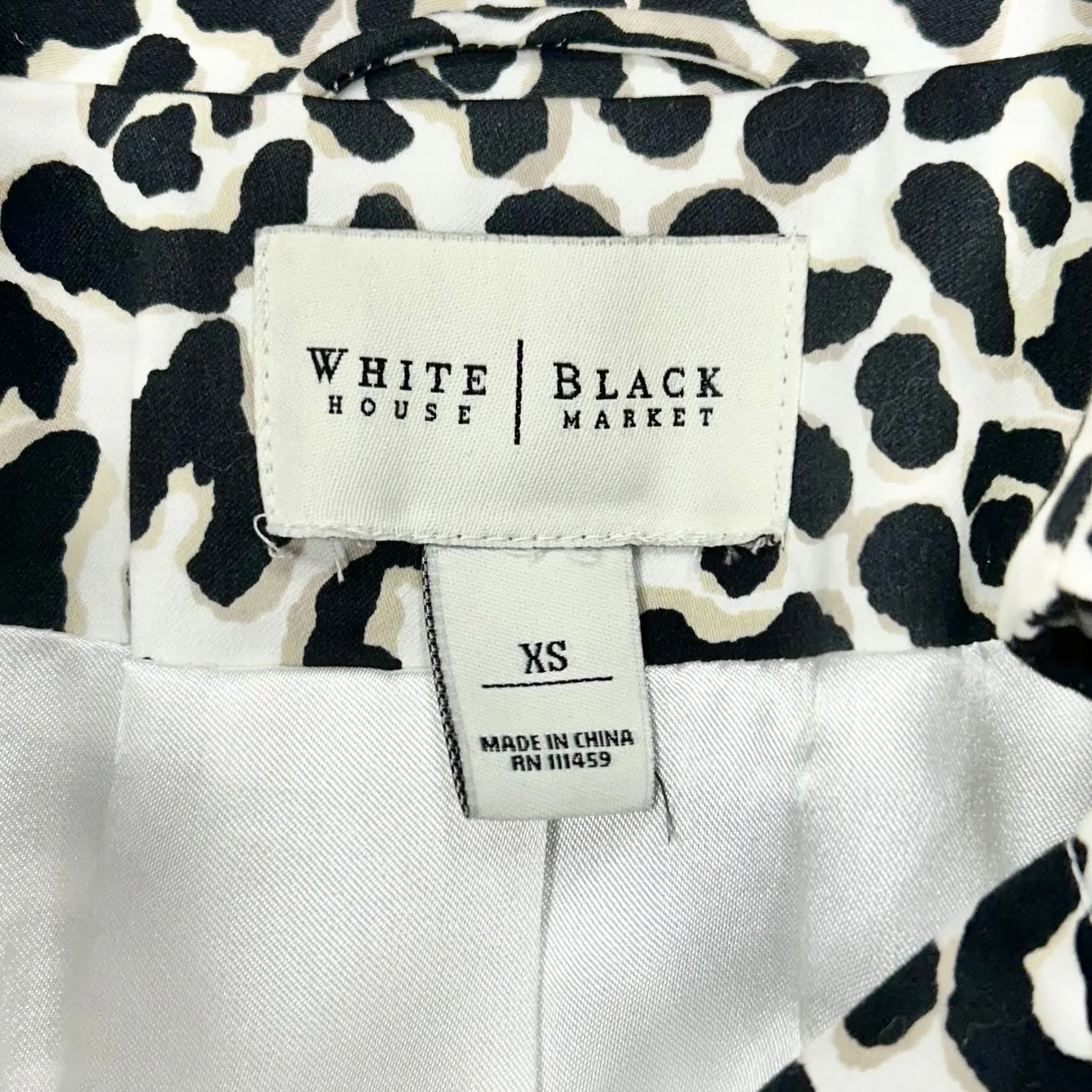 Coat Parka By White House Black Market In Leopard Print, Size: Xs