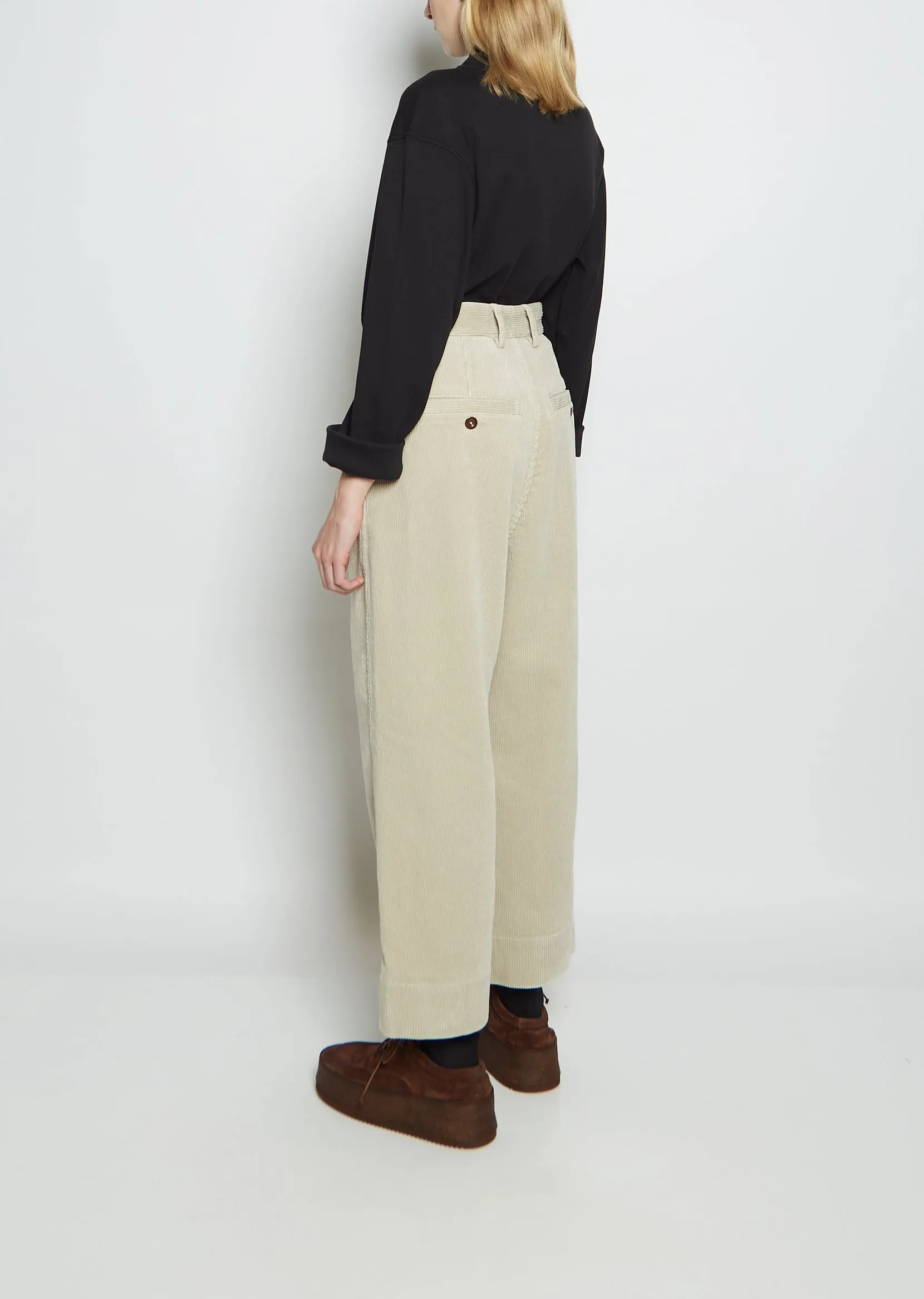 Cotton Corduroy Side Closure Trouser