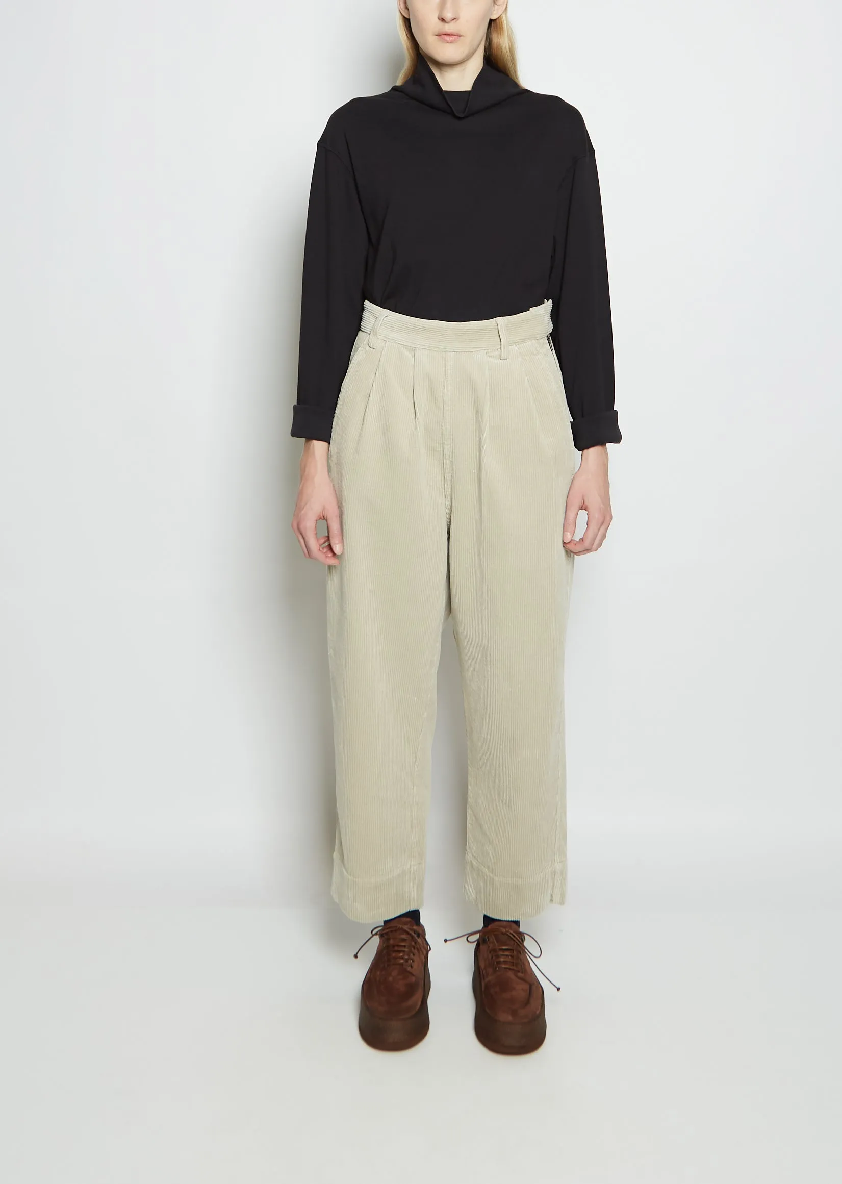 Cotton Corduroy Side Closure Trouser