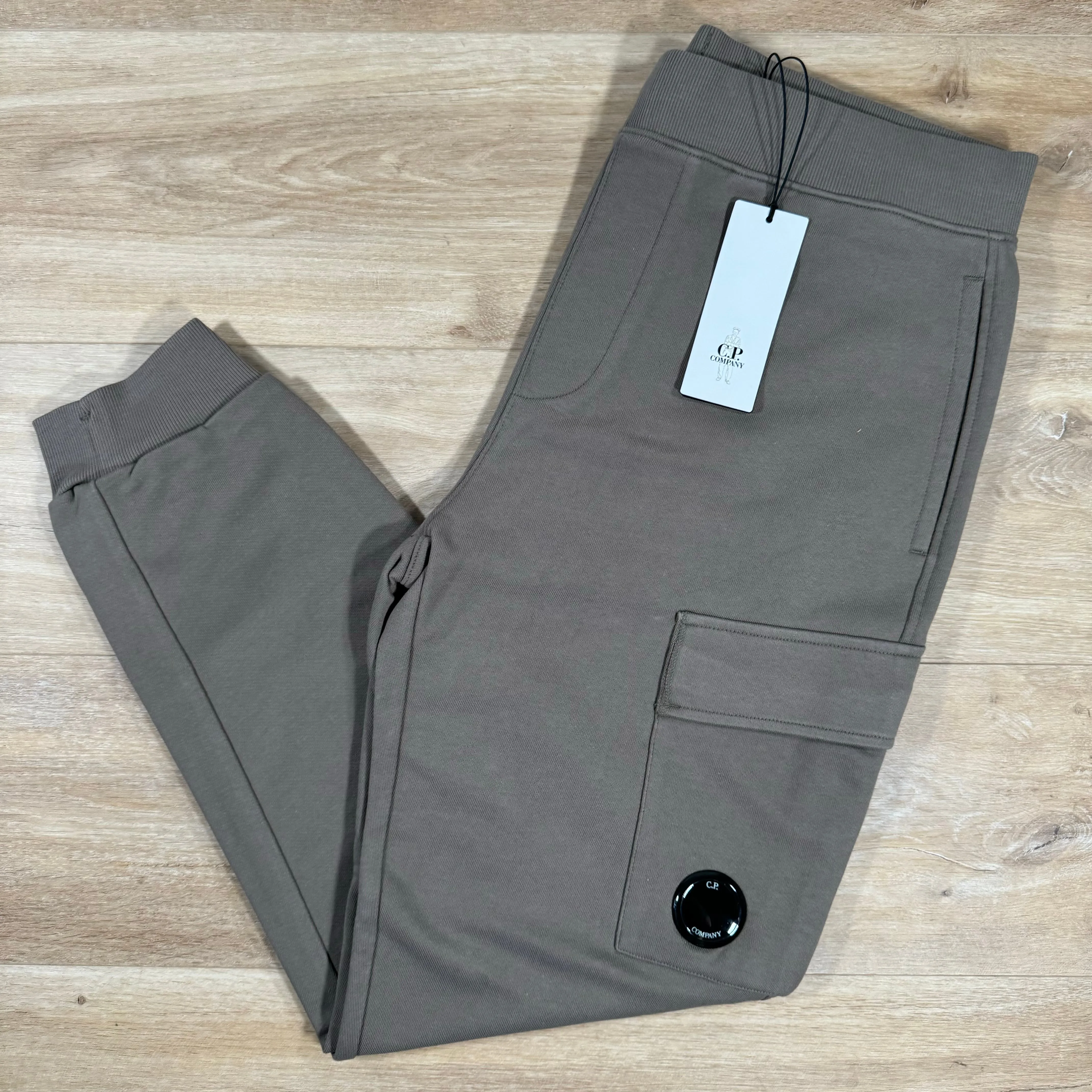 C.P. Company Diagonal Raised Lens Sweatpants in Walnut