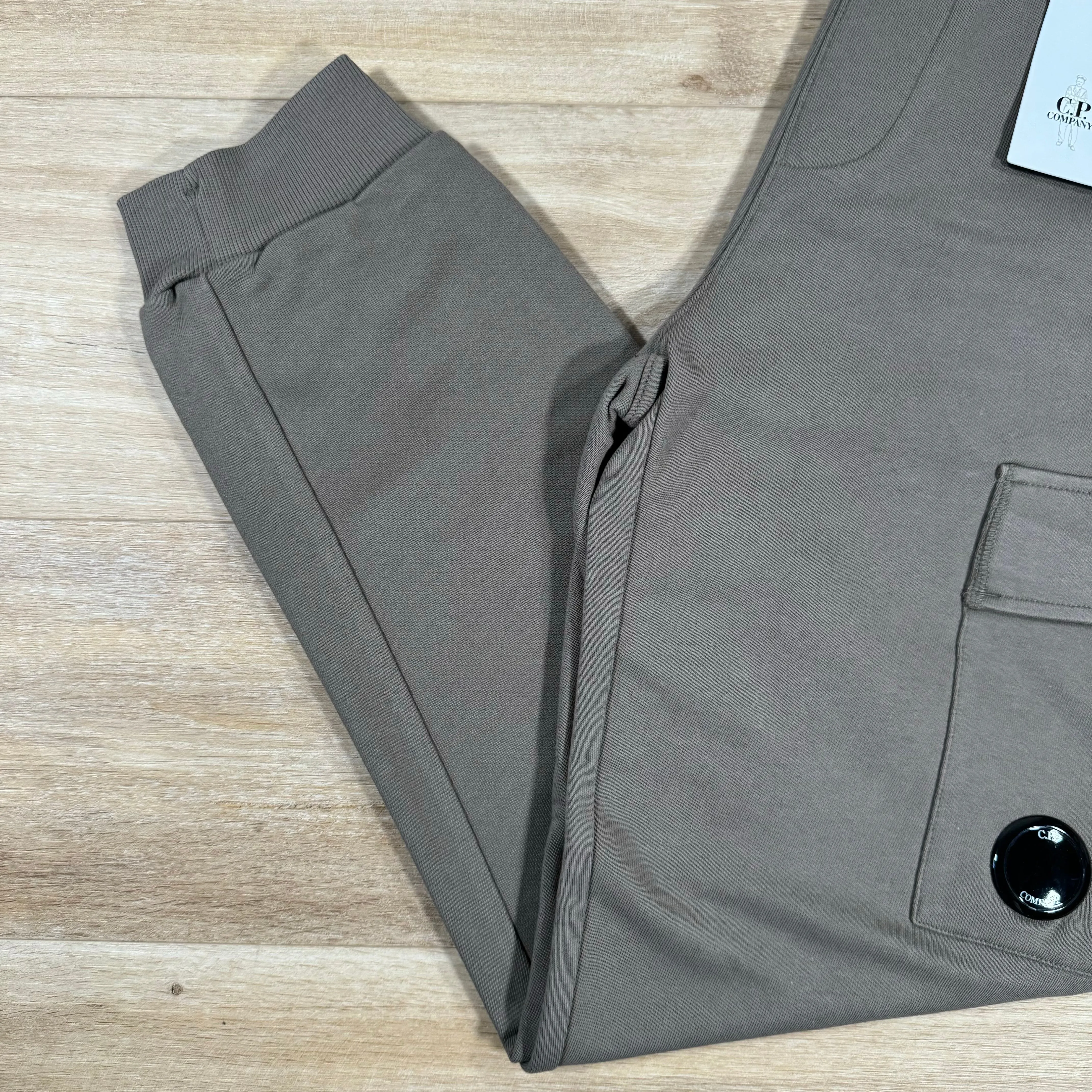 C.P. Company Diagonal Raised Lens Sweatpants in Walnut