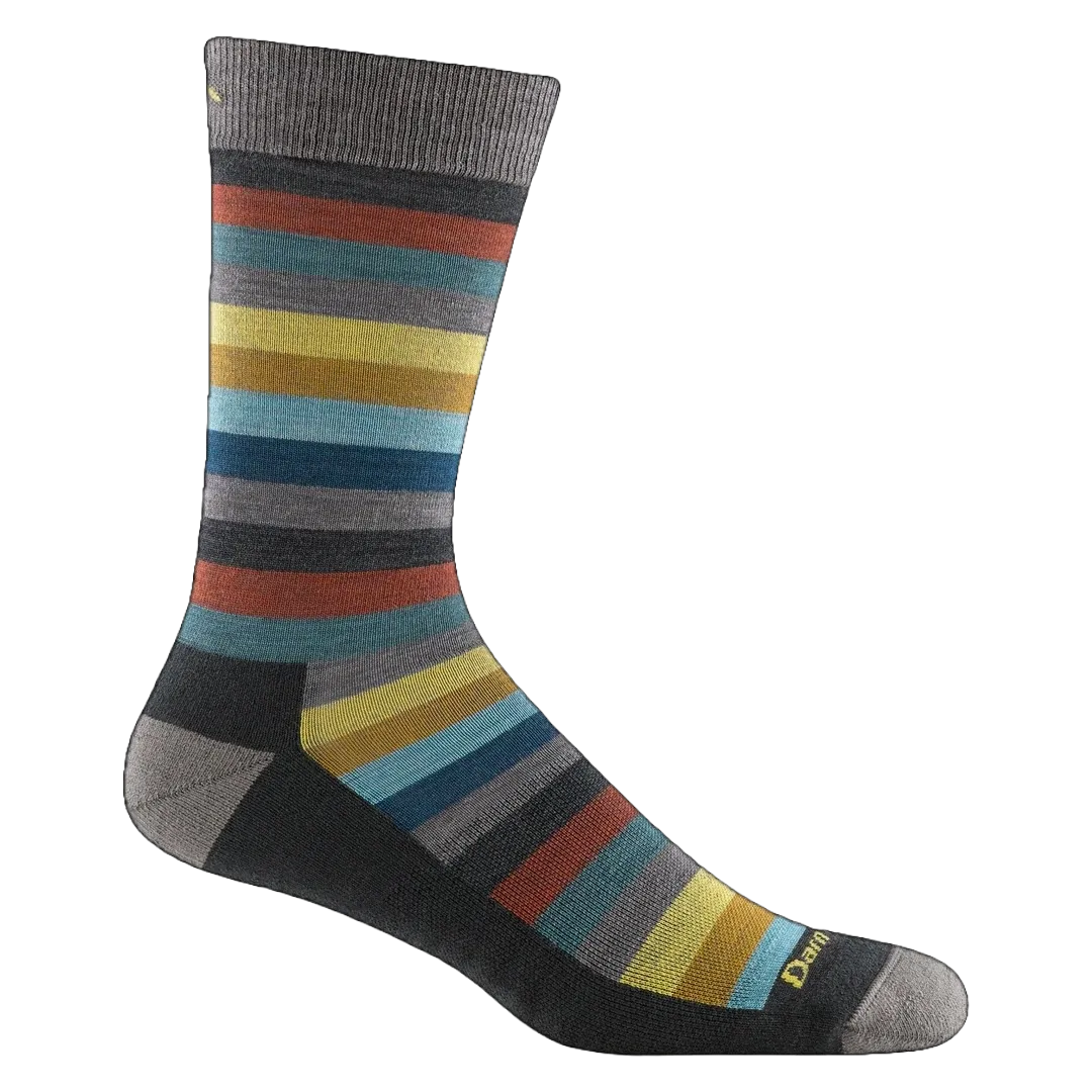 Darn Tough® Mens Merlin Stripe (Charcoal) Crew Lightweight Lifestyle Socks 6113