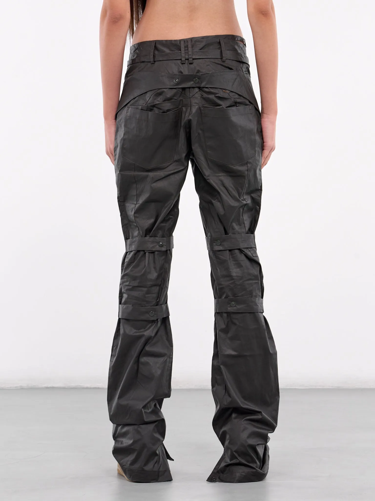 Deconstructed Flared Pants (2209080105-BROWN)