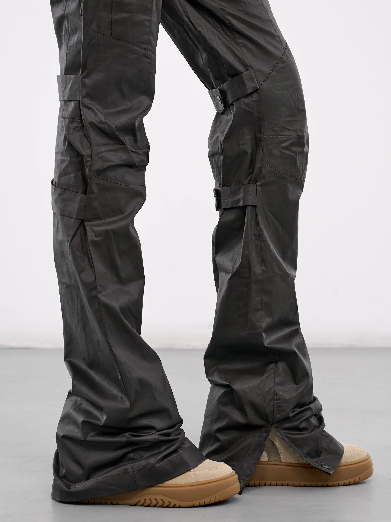 Deconstructed Flared Pants (2209080105-BROWN)