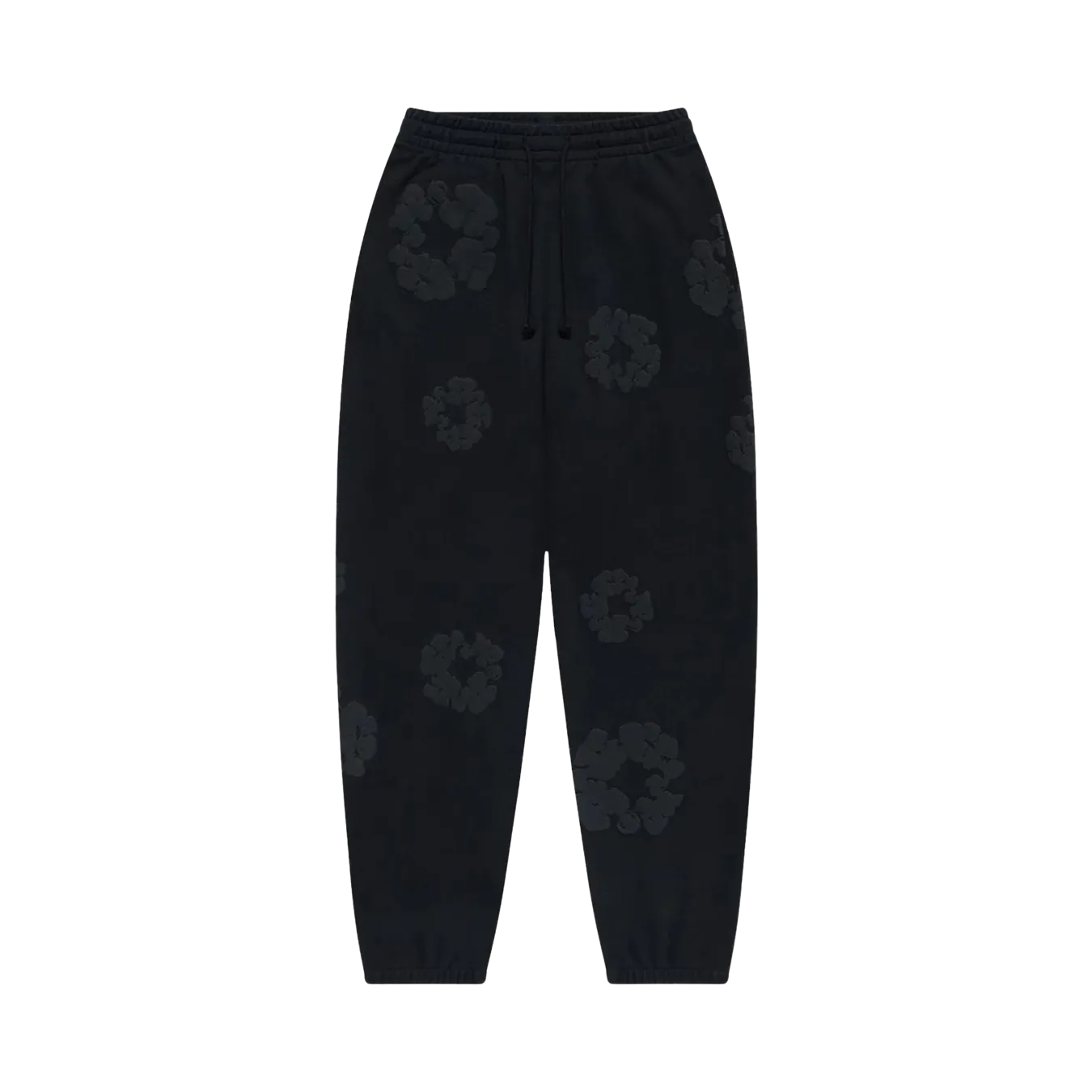 Denim Tears The Cotton Wreath Sweatpants 'Black Monochrome'