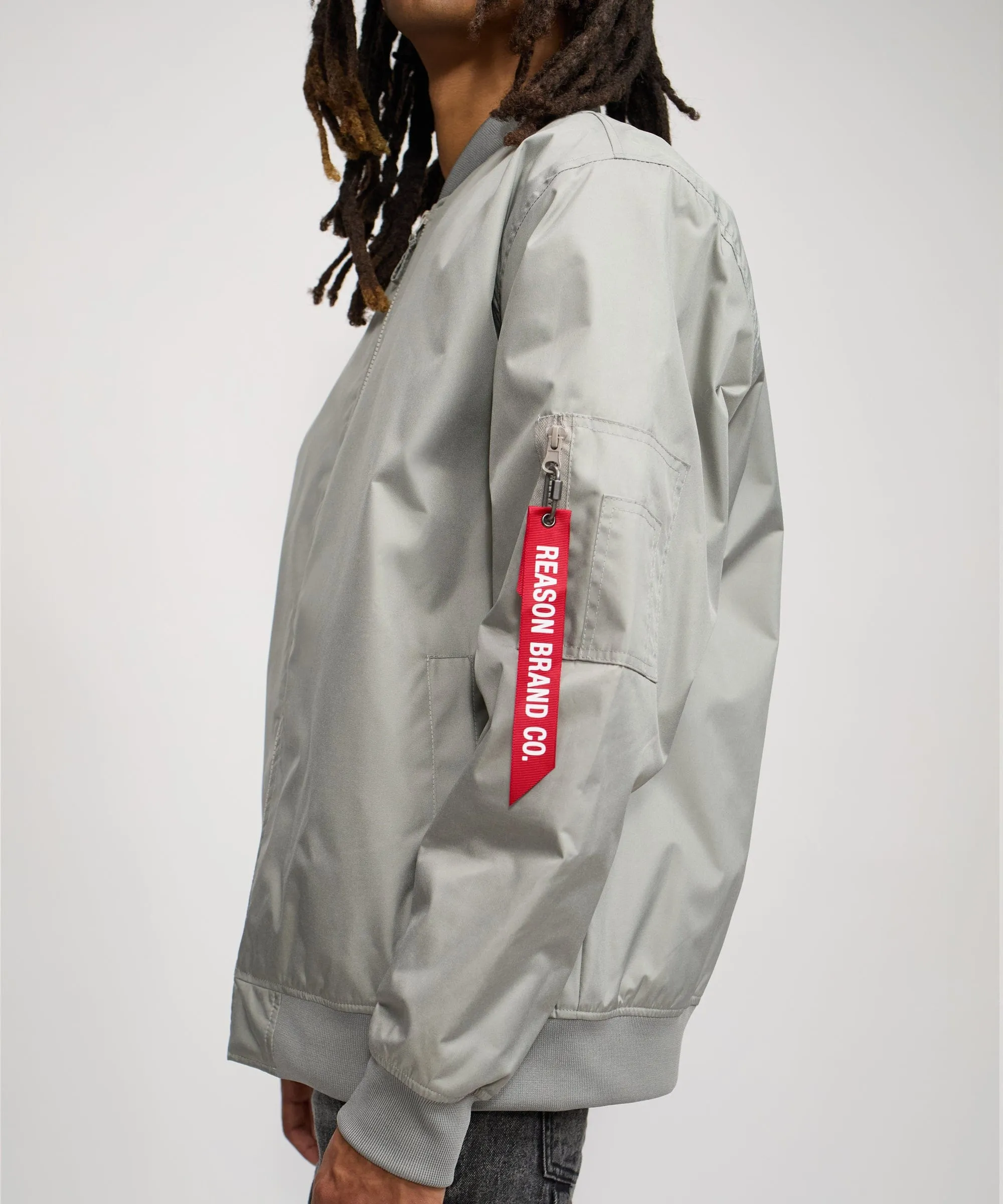 Destroyer Nylon Bomber Jacket - Grey