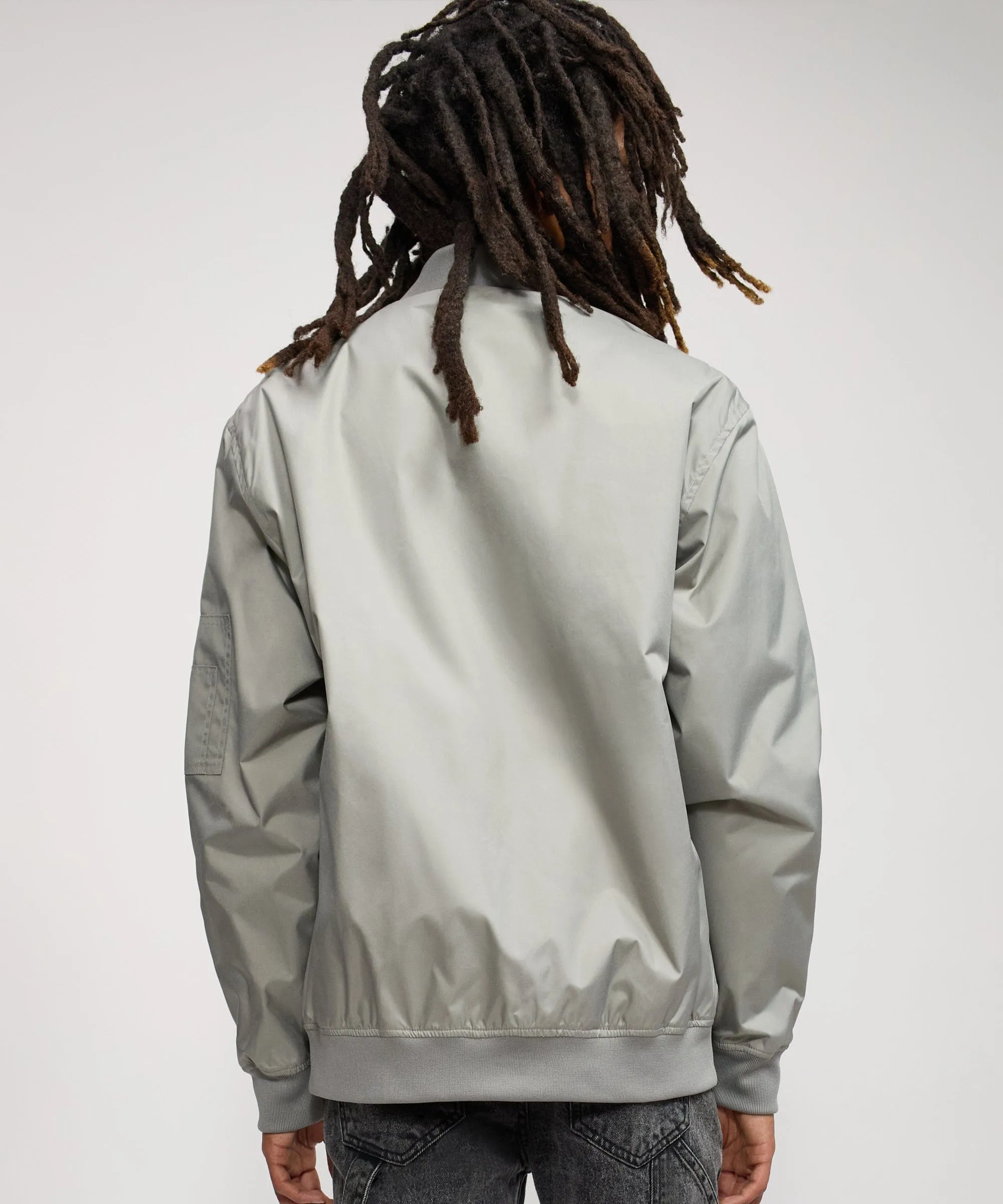 Destroyer Nylon Bomber Jacket - Grey