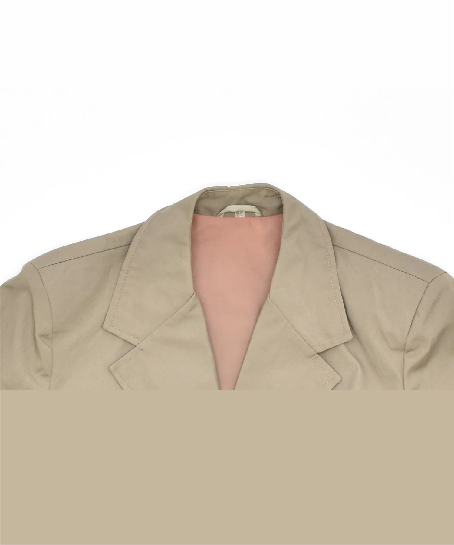 DIOLEN Womens 3 Button Overcoat IT 48 XL Beige Polyester Vintage