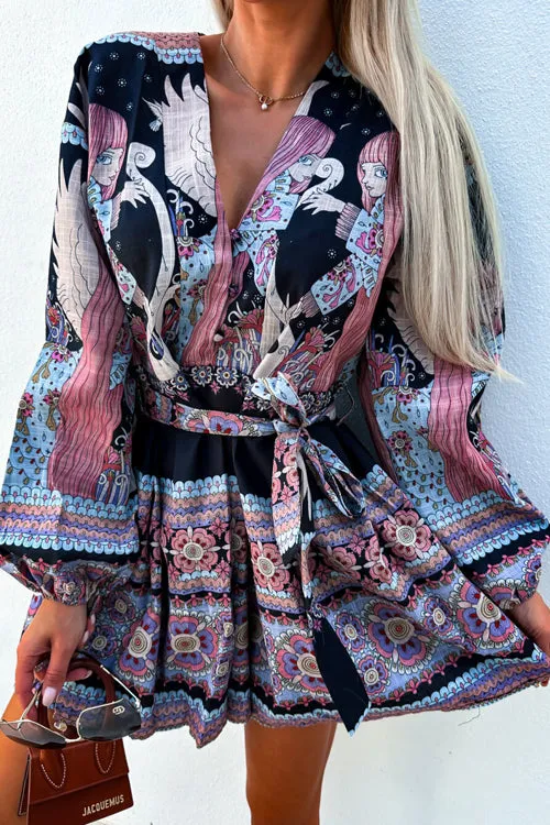 Easy Love Boho Print Skater Mini Dress - 2 Colors