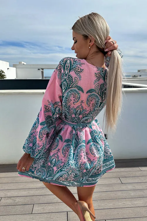 Easy Love Boho Print Skater Mini Dress - 2 Colors