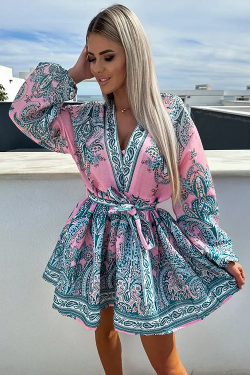 Easy Love Boho Print Skater Mini Dress - 2 Colors