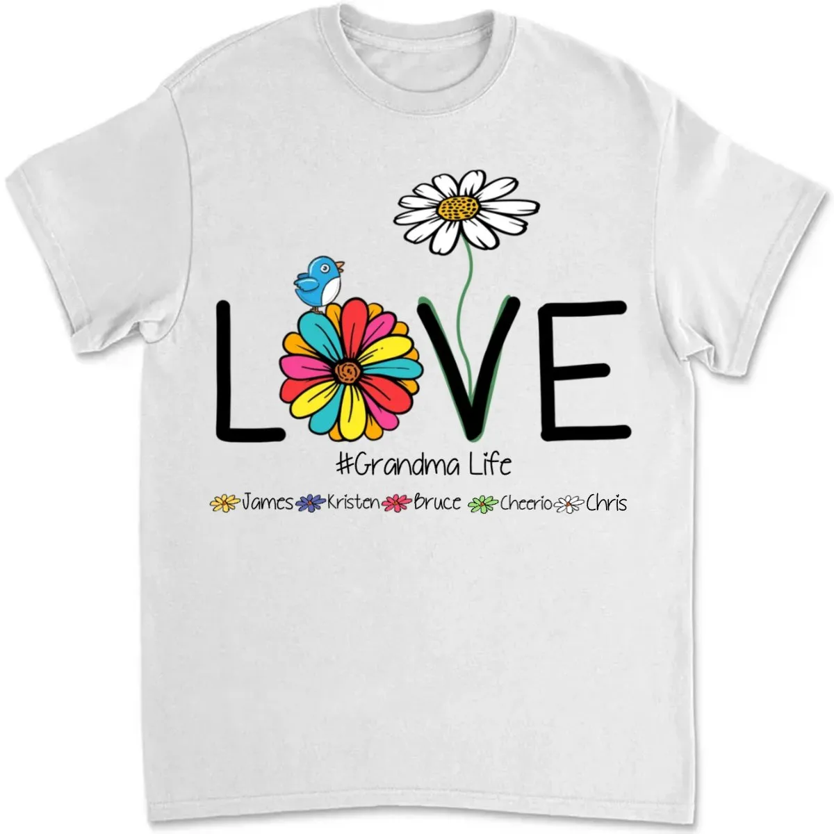 Family - Love Grandma Life - Personalized T-shirt