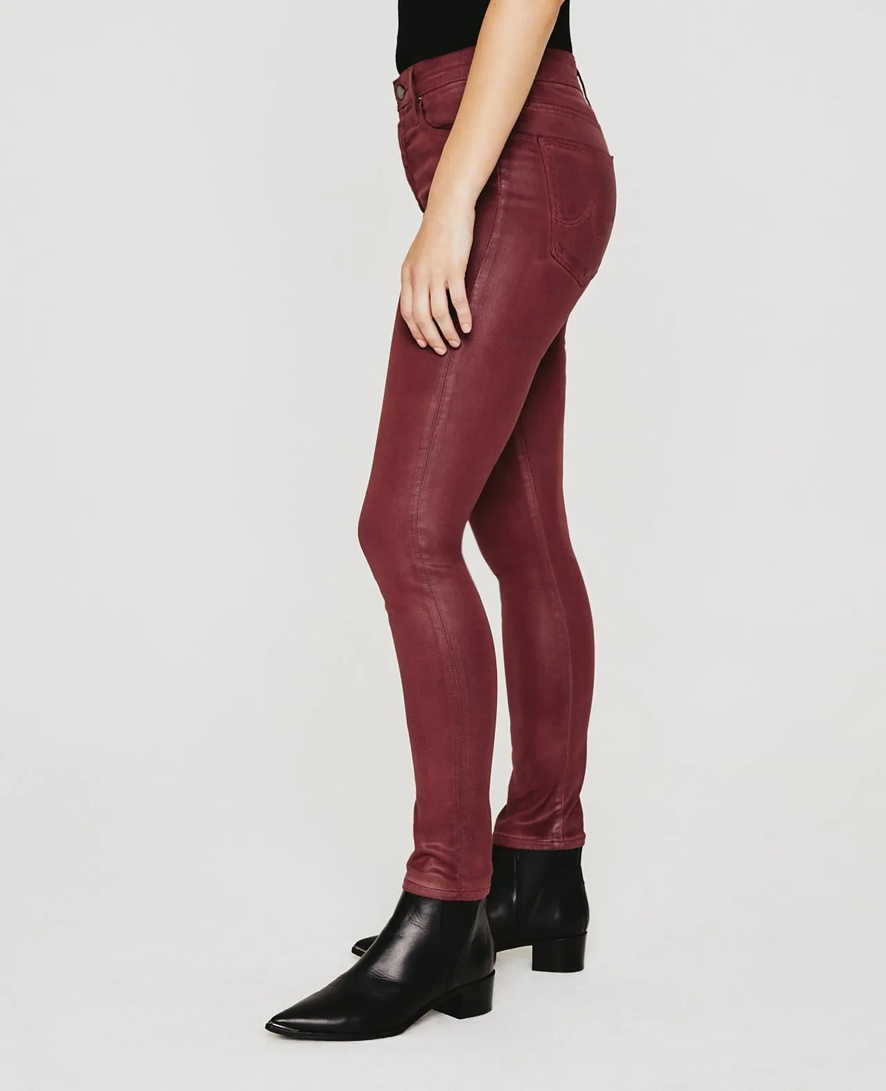 Farrah Skinny Ankle - Dark Sangria Leatherette