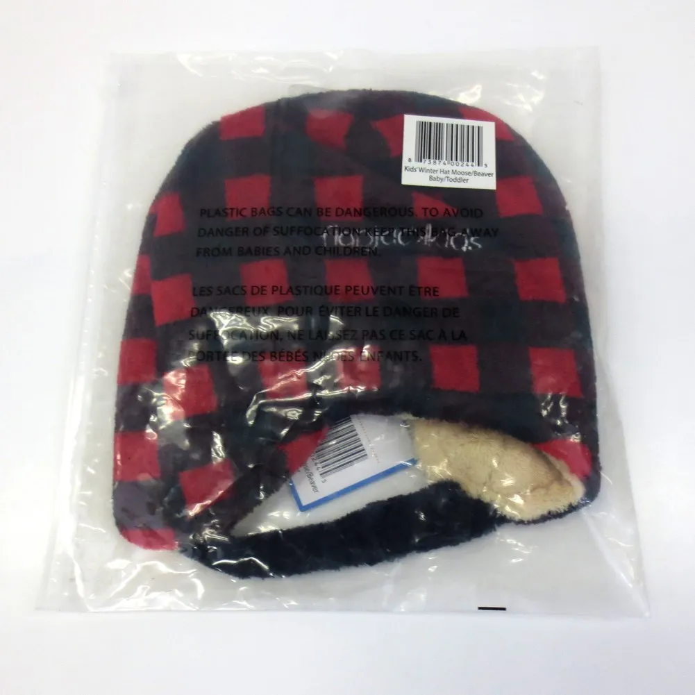 Flap Jack Kids Reversible Winter Hat - Moose/Beaver (Small, 6 Months ) (80400) (Open Box)