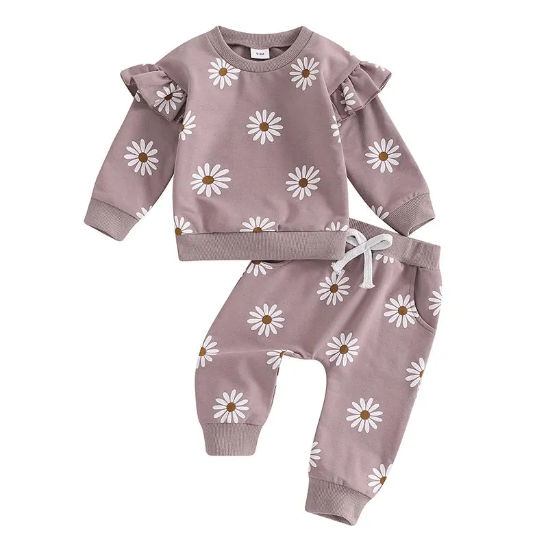 Flower Sweatshirt 2pc Outfit