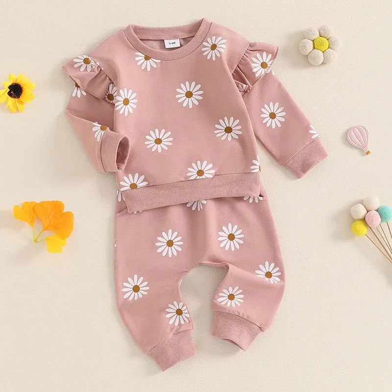 Flower Sweatshirt 2pc Outfit