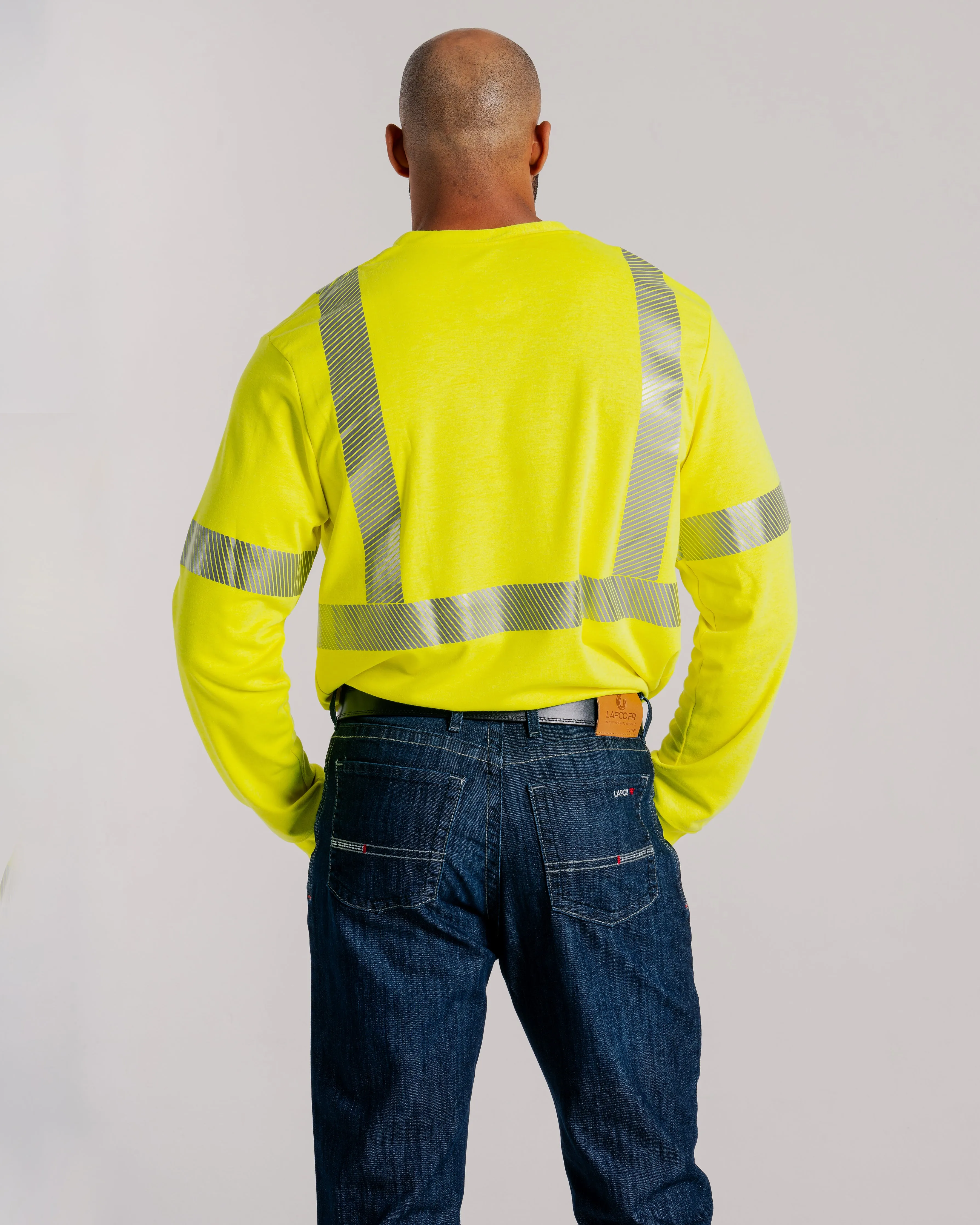 FR Hi-Viz Henley Shirt | 7oz. Inherent Blend | Class 2