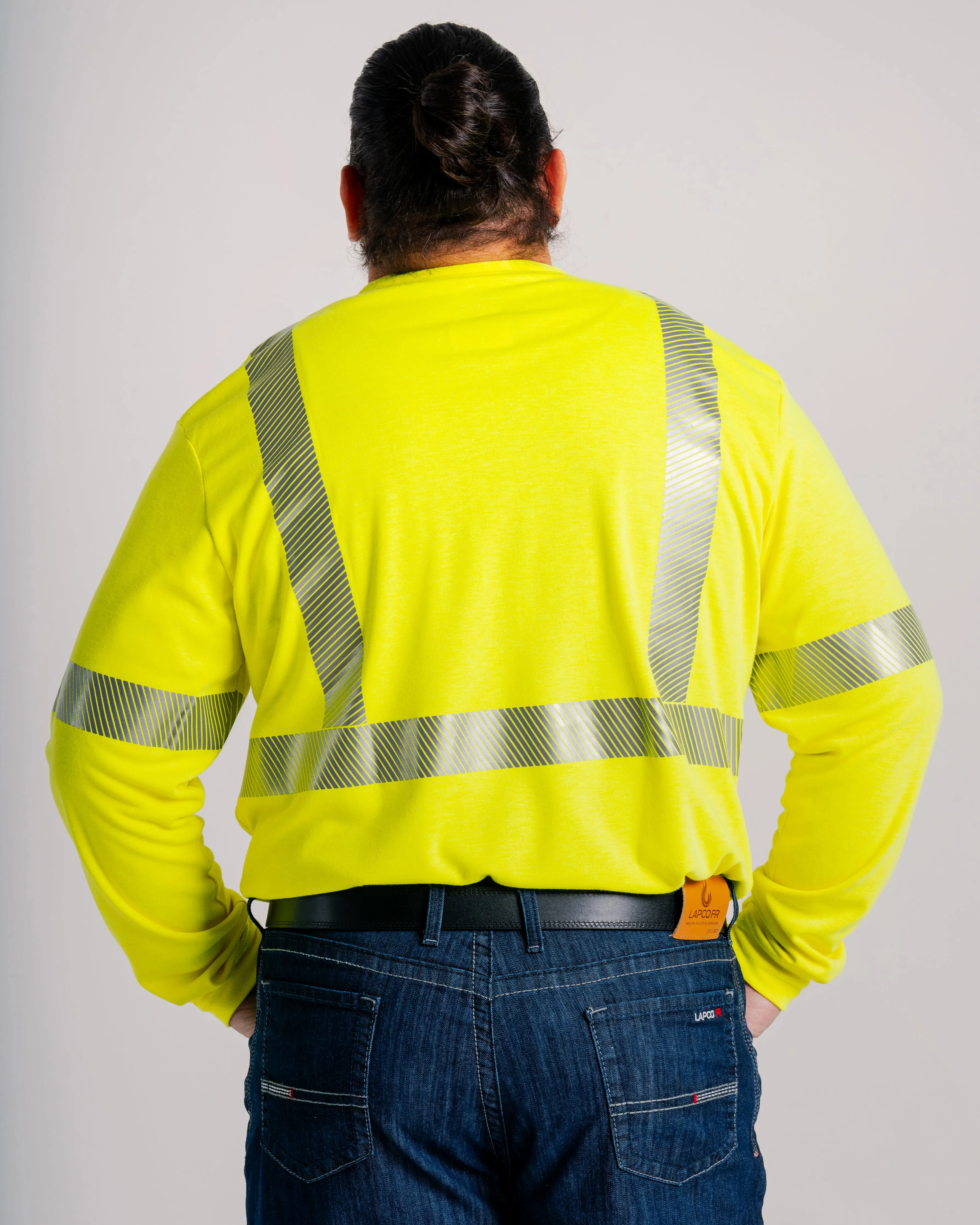 FR Hi-Viz Henley Shirt | 7oz. Inherent Blend | Class 2