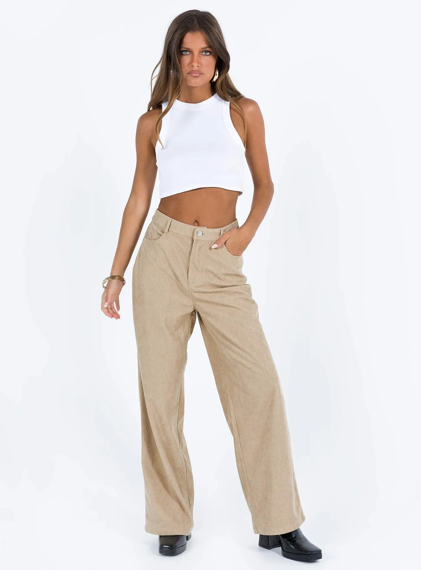 Frannie Corduroy Pants Cream