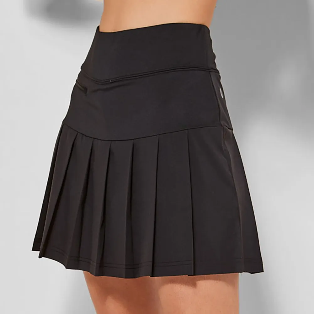 GGblue Womens Zippy 18 inch Skort - BLACK