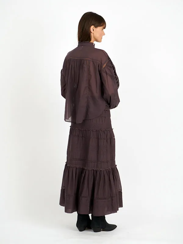 Gihane Skirt in Dark Plum