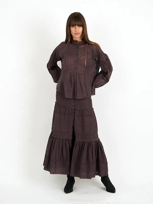 Gihane Skirt in Dark Plum