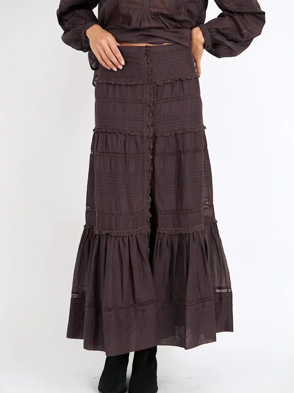 Gihane Skirt in Dark Plum