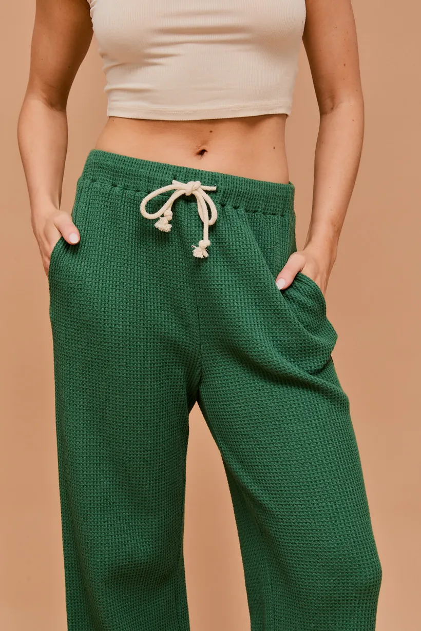 Gilli Waffle Wide Leg Lounge Pants