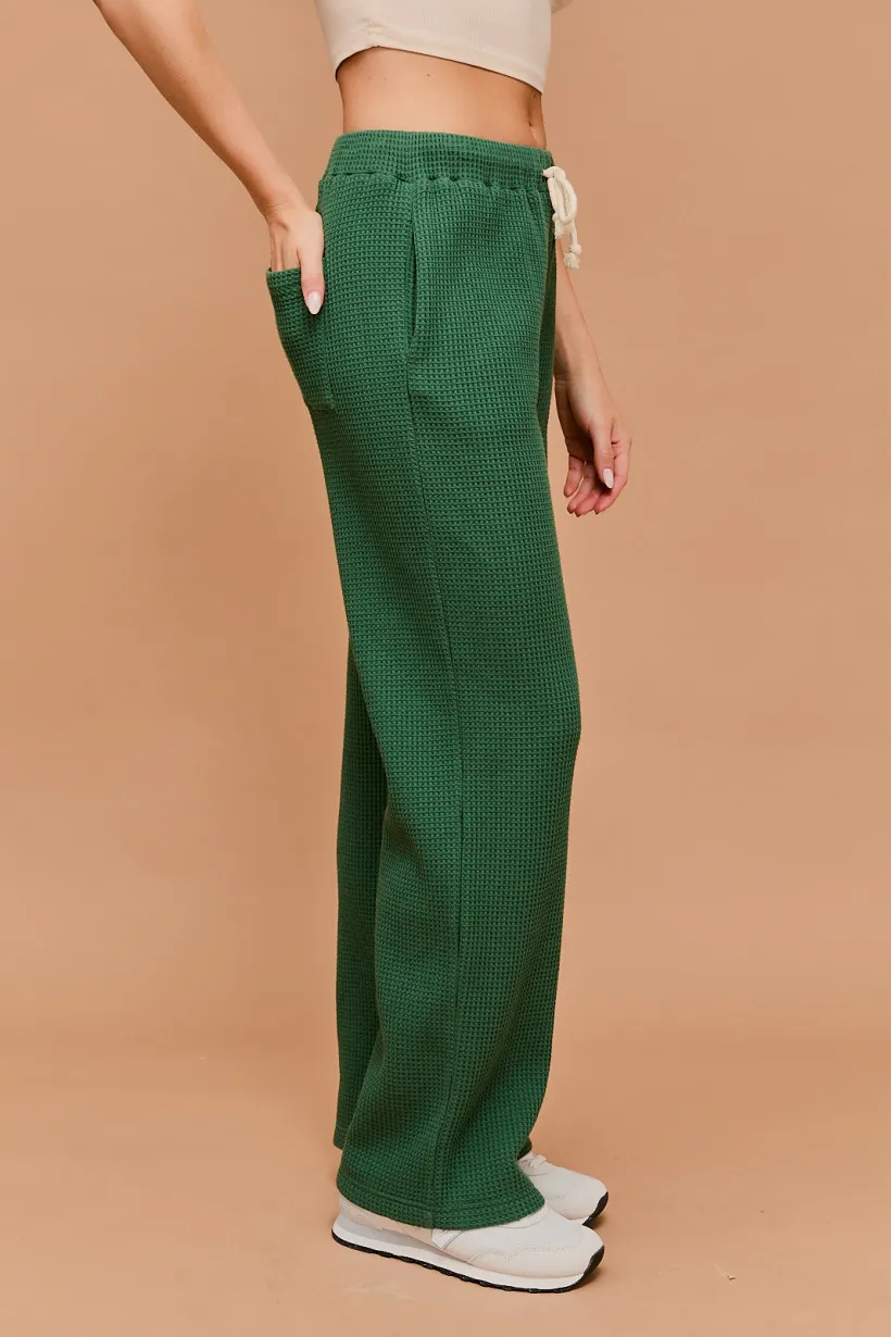 Gilli Waffle Wide Leg Lounge Pants