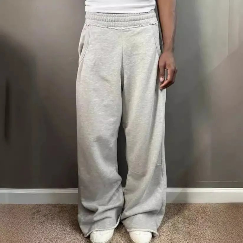 Girlary-shop outfit inspo Gray Casual Pants Sweatpants Street Style Baggy Sweatpants Trousers Autumn and Winter New