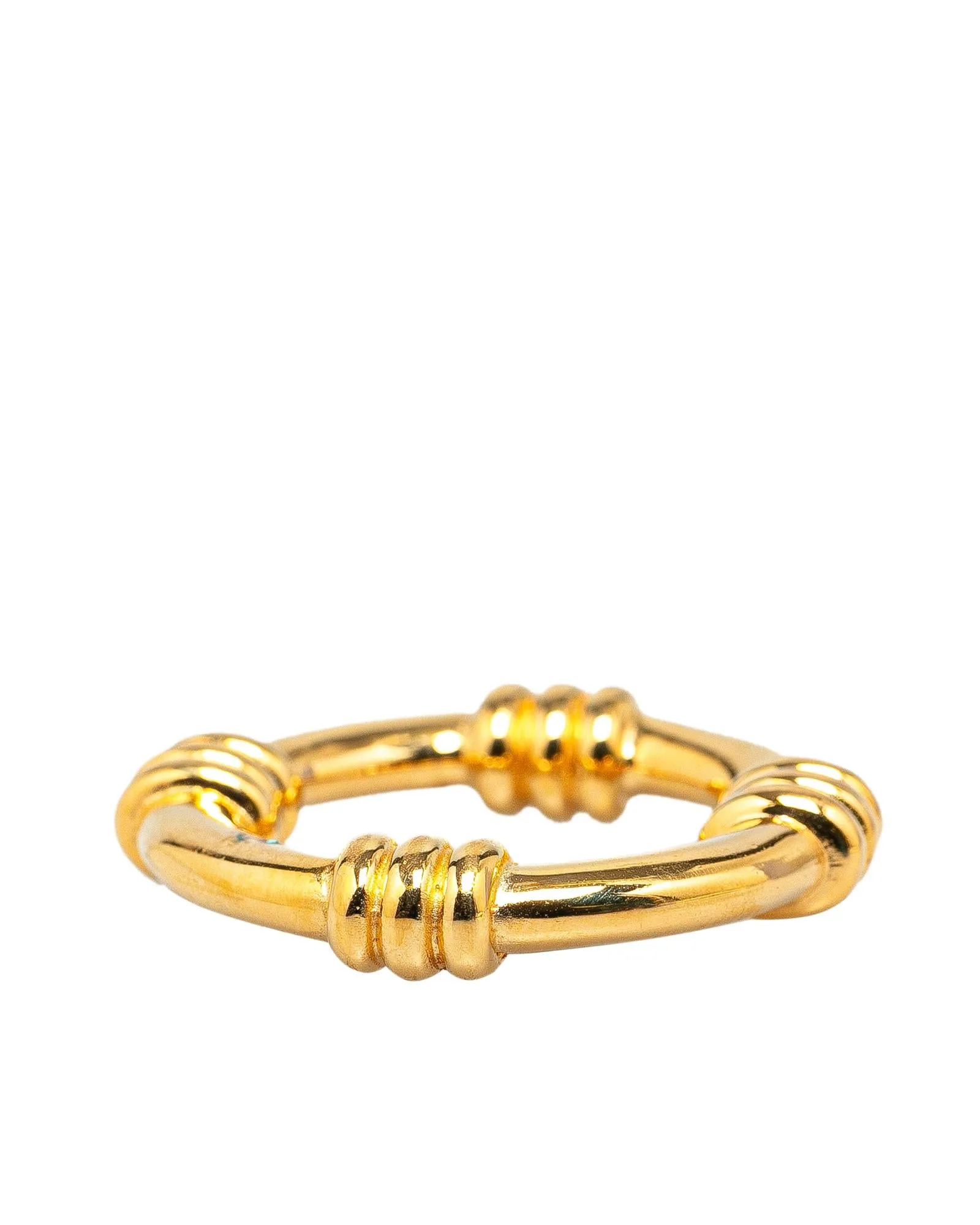 Gold Plated Scarf Ring with Gold-Tone Hardware