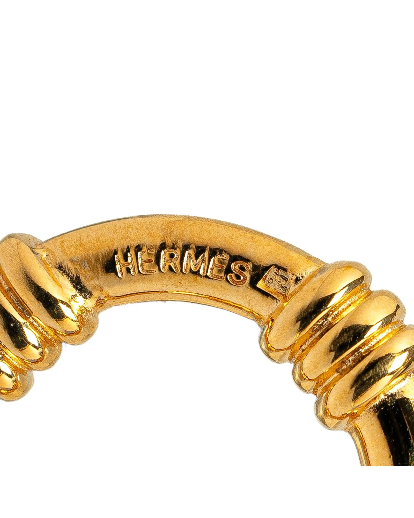 Gold Plated Scarf Ring with Gold-Tone Hardware