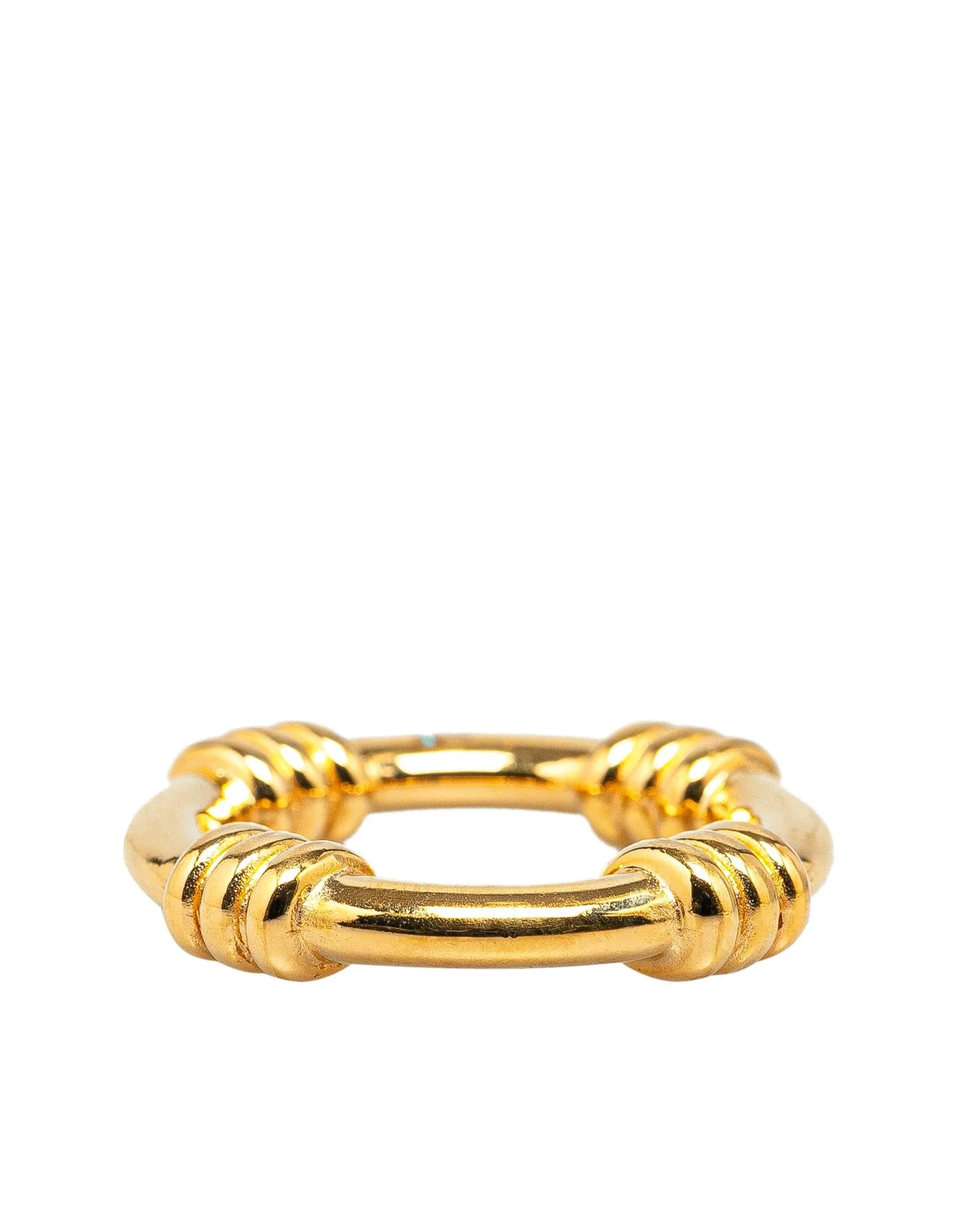 Gold Plated Scarf Ring with Gold-Tone Hardware