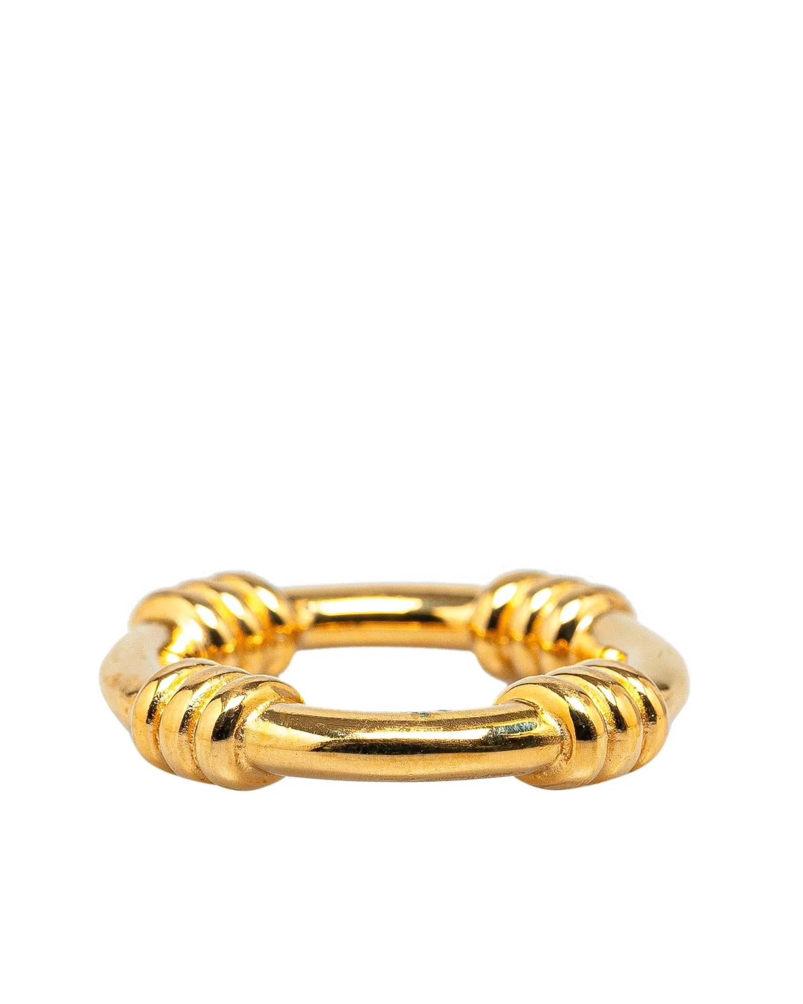 Gold Plated Scarf Ring with Gold-Tone Hardware