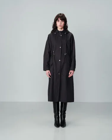 Grace And Mila Long Hooded Parka - Anthracite