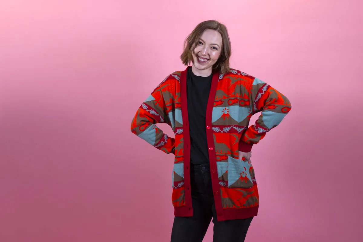 Home of Rainbows - Dinos 'n' Volcanoes Knit Cardigan