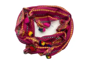 Hot Pink -  Ethnic Square Scarf