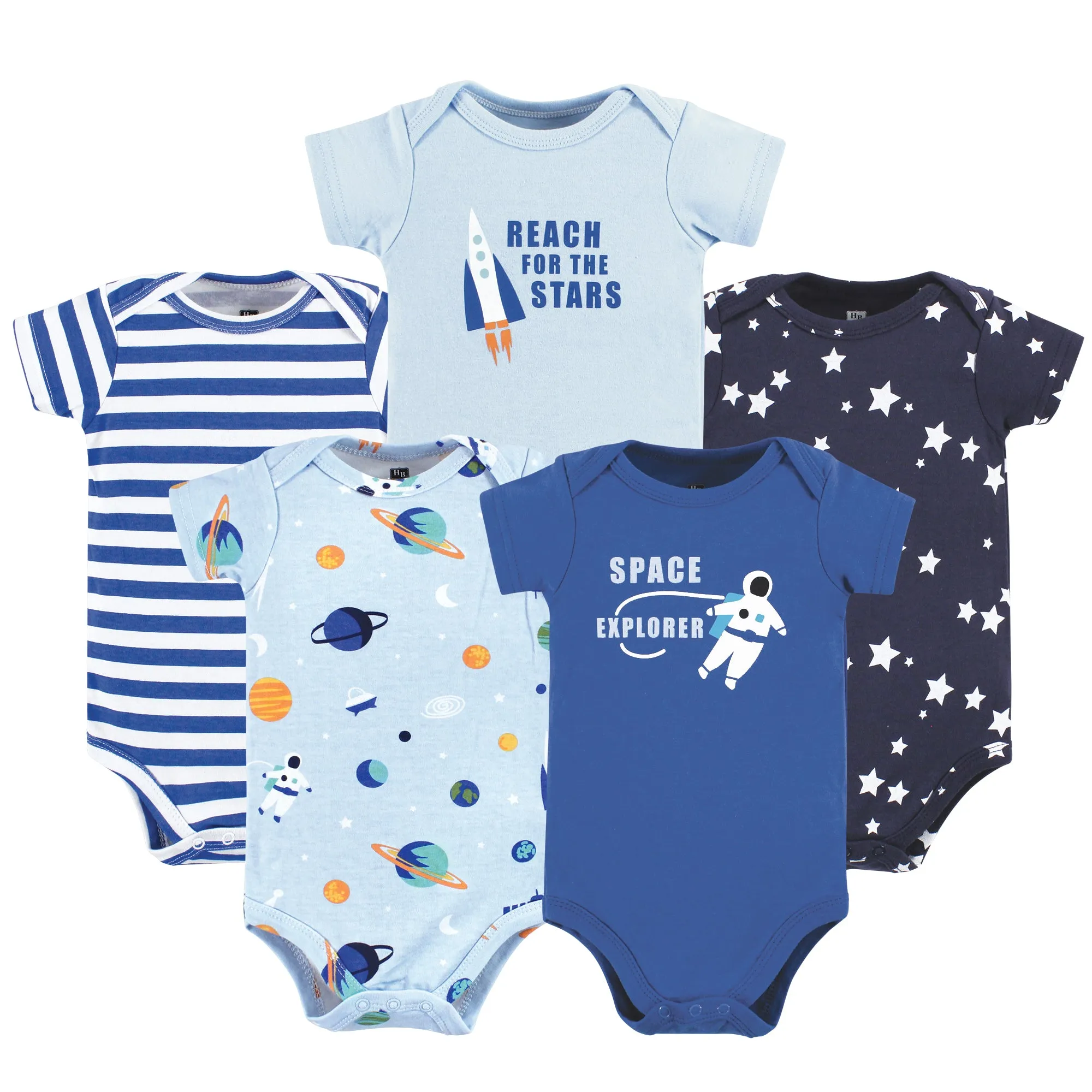 Hudson Baby Cotton Bodysuits, Astronaut