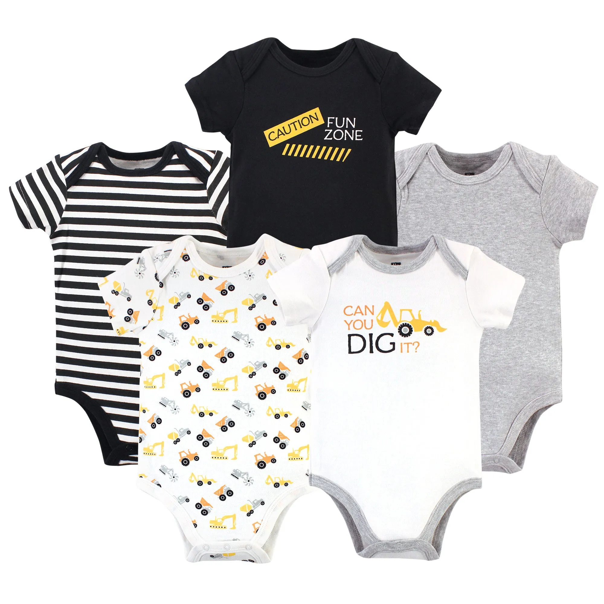 Hudson Baby Cotton Bodysuits, Construction