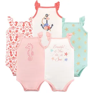 Hudson Baby Cotton Sleeveless Bodysuits, Beautiful Sea