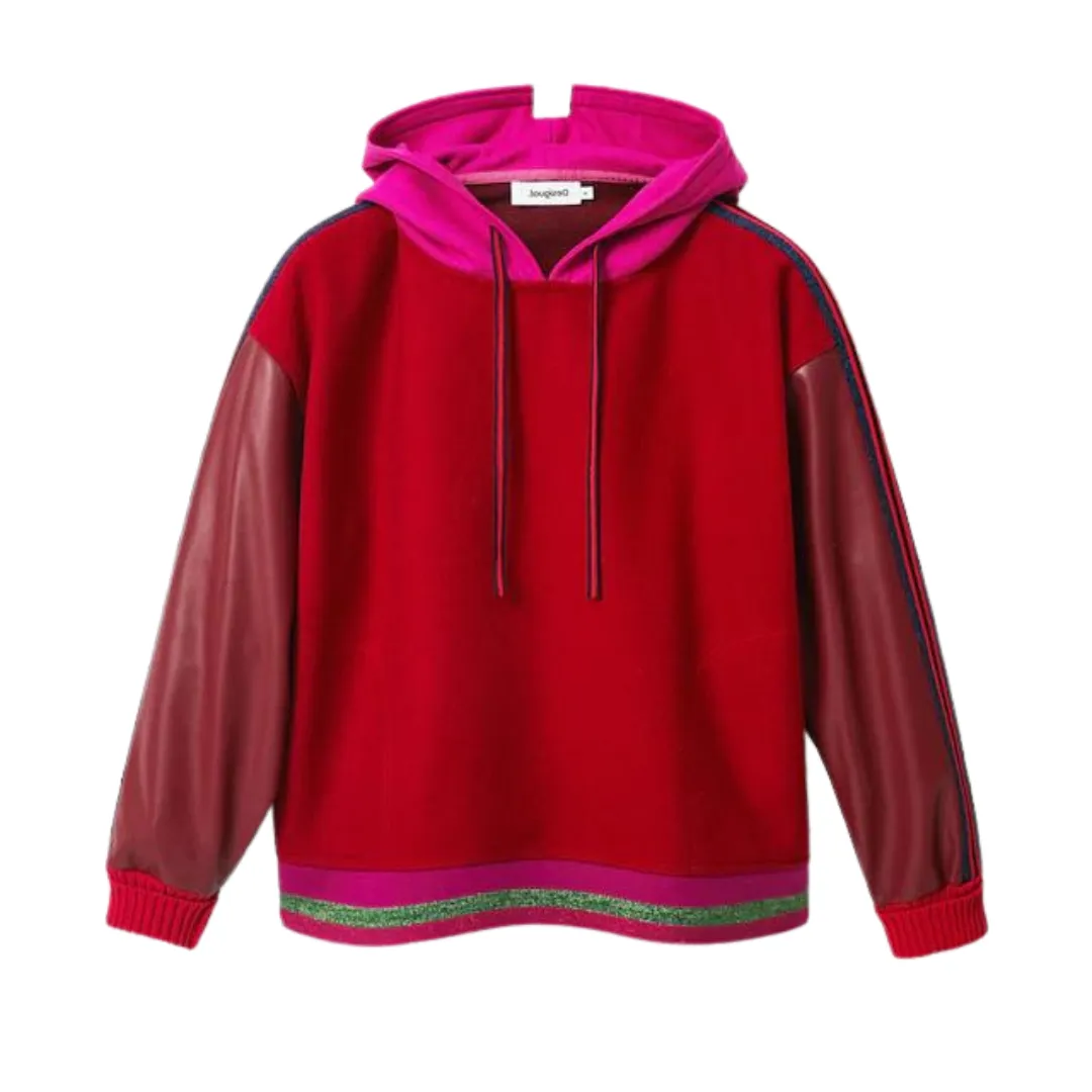 Hybrid Hooded Varsity Sweatshirt