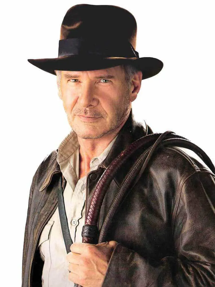 Indiana Jones Vintage Brown Leather Jacket Men