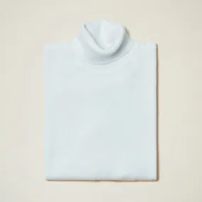 Inserch Cotton Blend Turtleneck Sweater White 4708