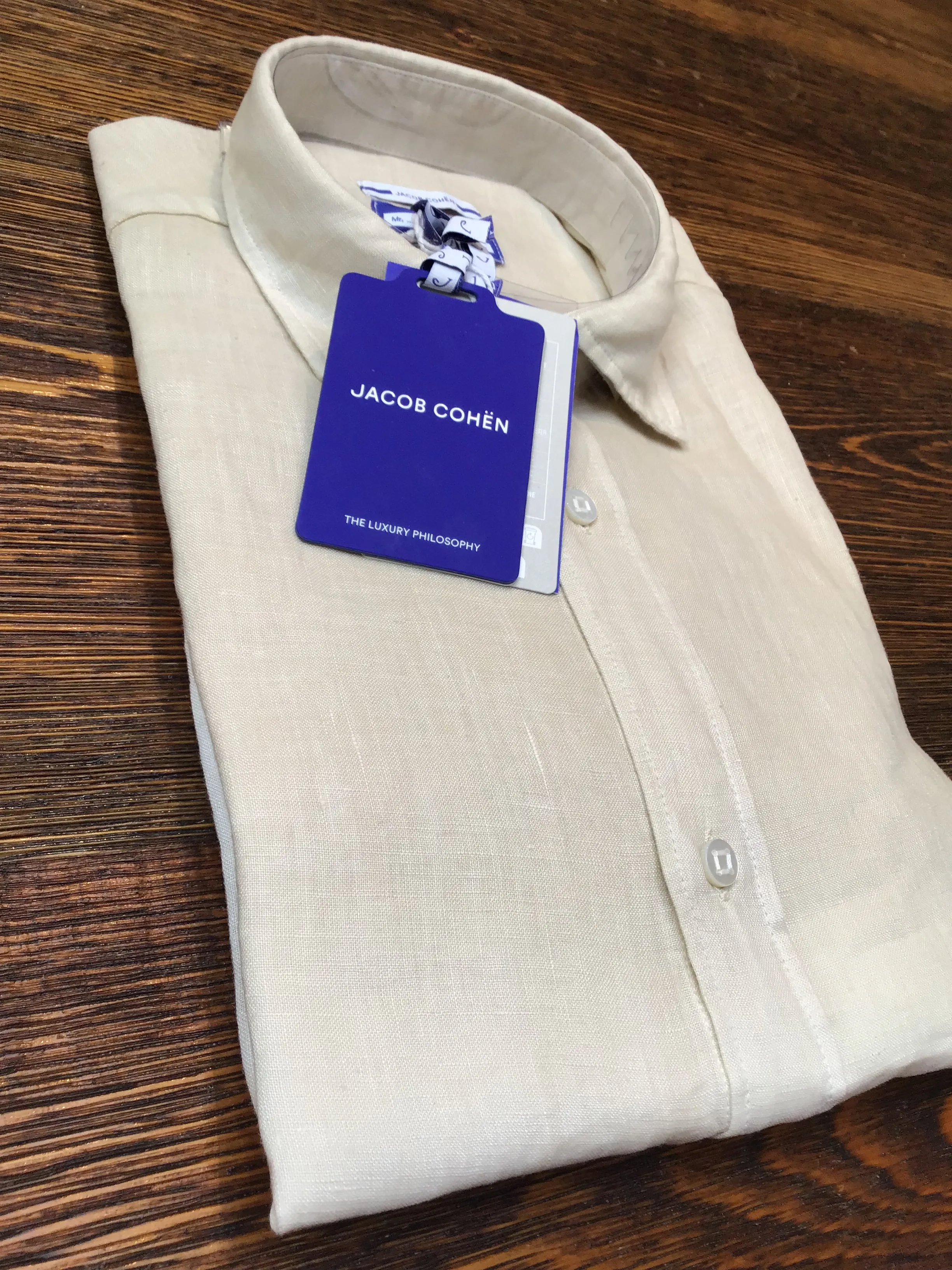 JACOB COHEN Linen Shirt Beige