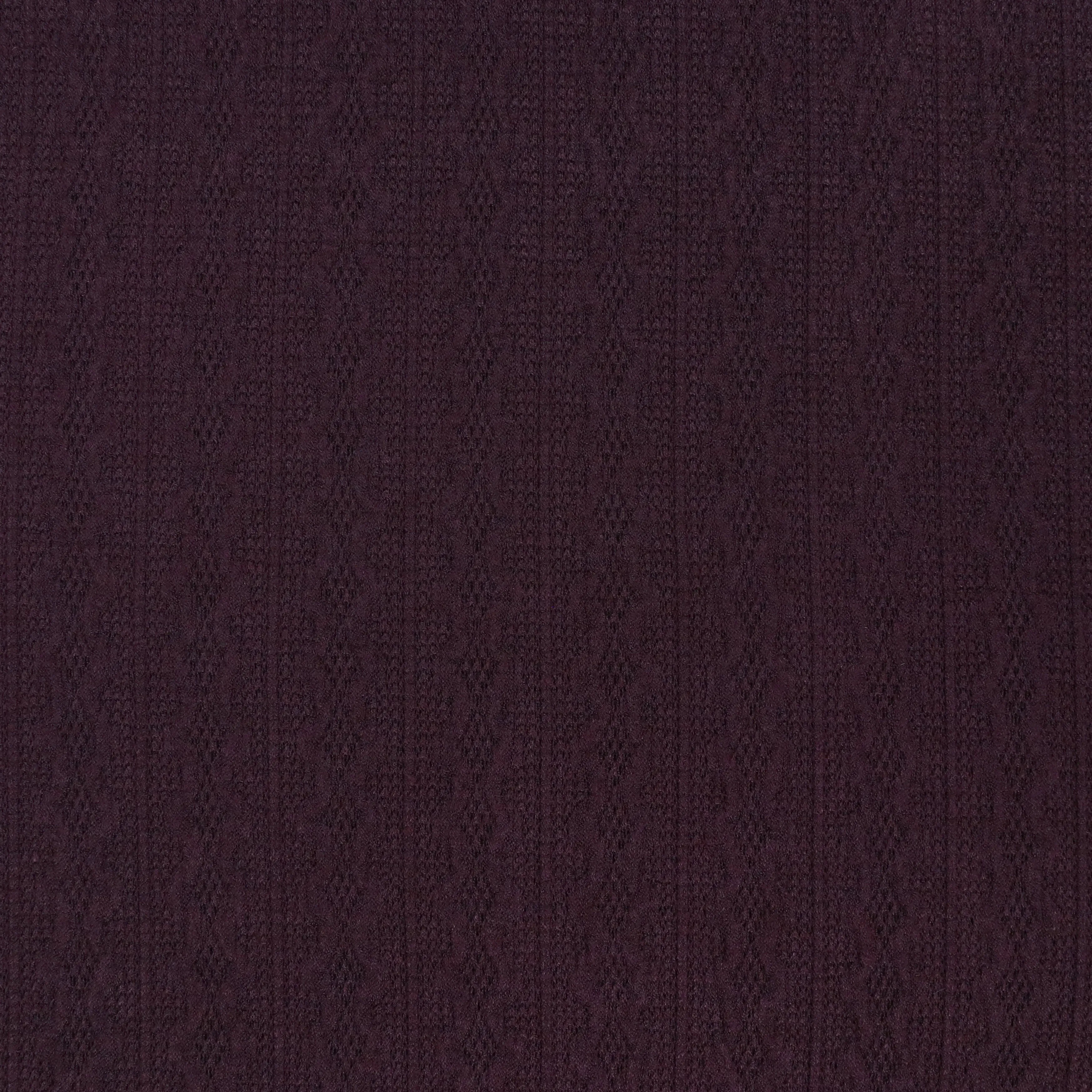 Jacquard Sweater Knit - Cable Ribbons - Plum