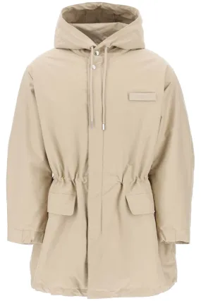 JACQUEMUS Men's Hooded Padded Parka Jacket in Tan for SS24